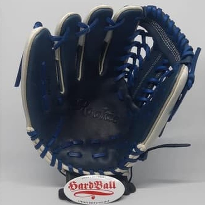 Glove Baseball Softball All Leather IKJ 11,1/2" Dark Blue White LEFT