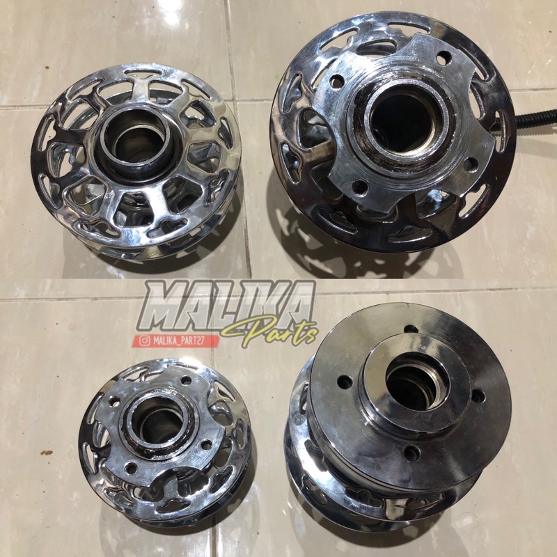 TROMOL DEPAN BELAKANG CAGIVA MITO STELLA CUSTOM FULL BESI CHROME PNP HONDA CB GL MEGAPRO TIGER NOT J