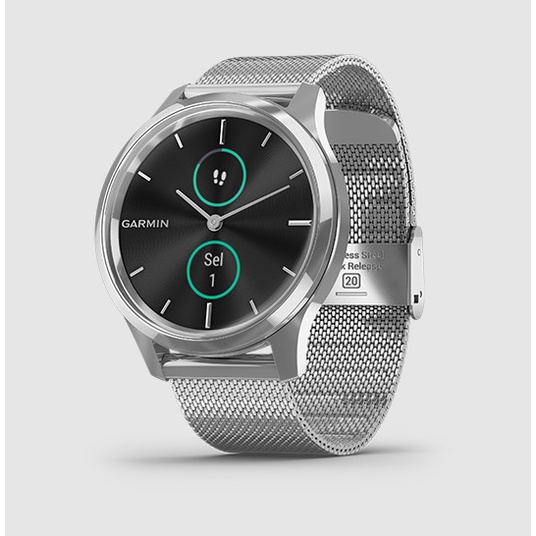 Garmin Watch Vivomove Luxe Silver SmartWatch- Garansi Resmi 2 Tahun