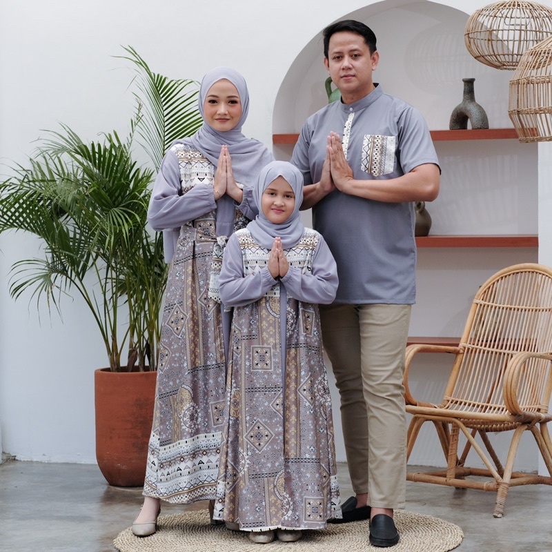 GAMIS COUPLE IBU DAN ANAK PEREMPUAN FAMILY SET KOKO MUSLIMAH ARYA DIYANA SET