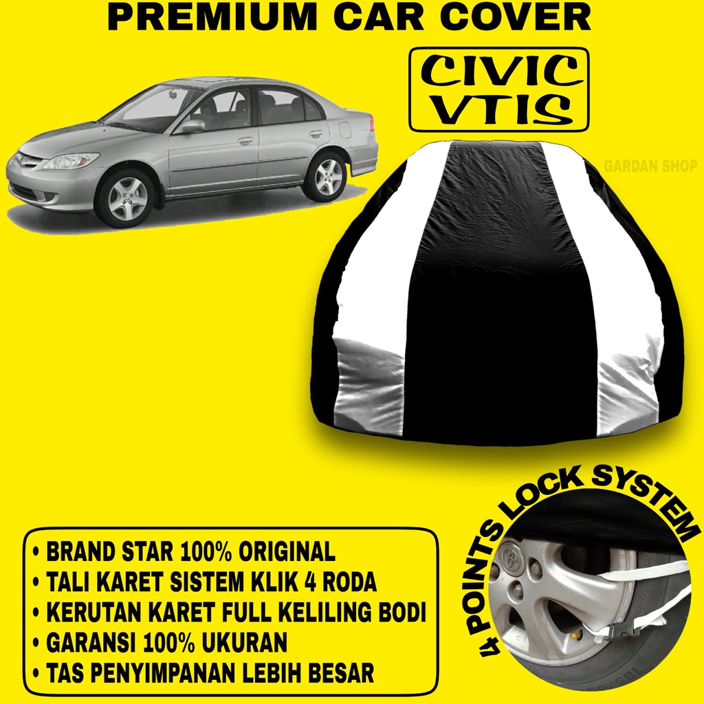 Body Cover CIVIC VTIS Sarung Strip SILVER Penutup Pelindung Bodi Mobil Civic Vtis PREMIUM Cover