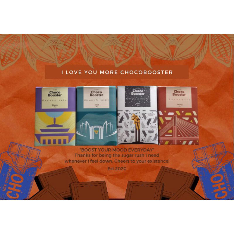 

Chocobooster cokelat asli homemade 100% indonesia berkualitas dan enak (50gr)