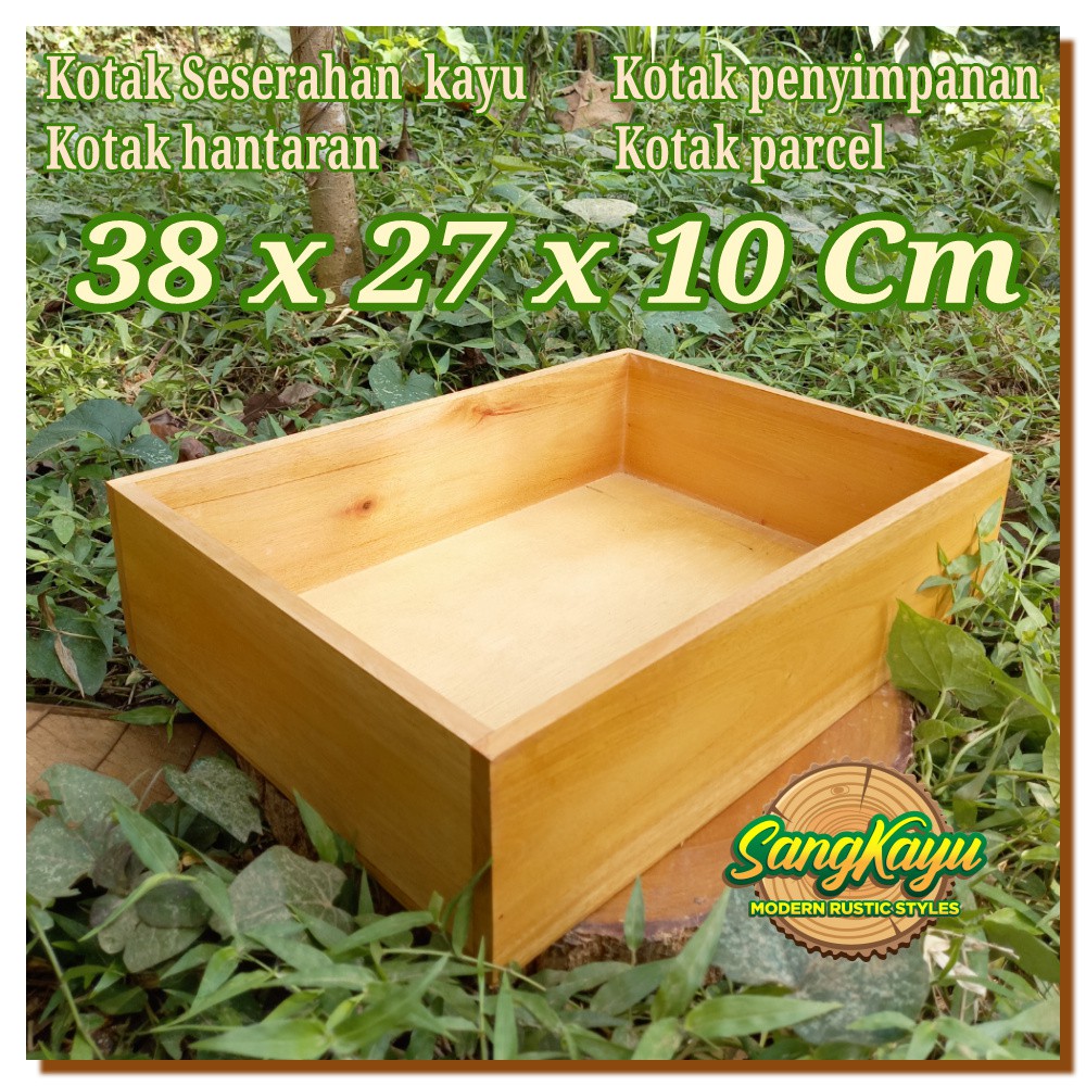 Kotak Seserahan Kotak hantaran 38x27x10cm kotak penyimpanan kayu