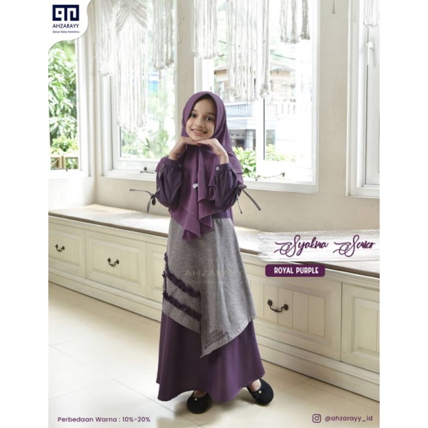 Gamis Anak Muslimah Syakira by Ahzarayy/ original/ Dress anak perempuan