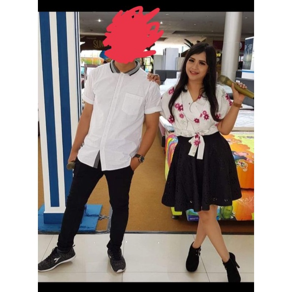 prelove flare skirt maxmara laser cut, warna hitam n putih, rok penyanyi, rok mekar