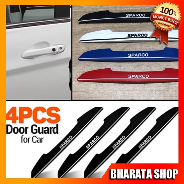 DOOR GUARD SPARCO SLIM KARET PELINDUNG PINTU MOBIL WARNA HITAM DAN PUTIH