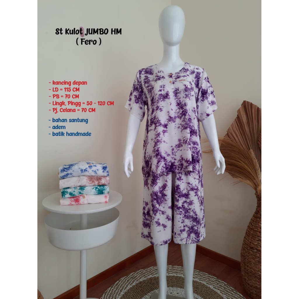 Piyama Setelan Kulot Jumbo HM Fero