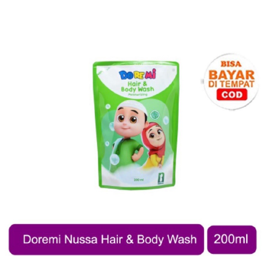 Doremi Hair & Body Wash Moisturizing Refill 200ml Karakter Nusa Rara