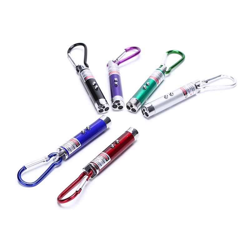 {LUCKID}3 In 1 Red Laser Pointer Pen Flashlight Counterfeit Money Detector Climbing Hook