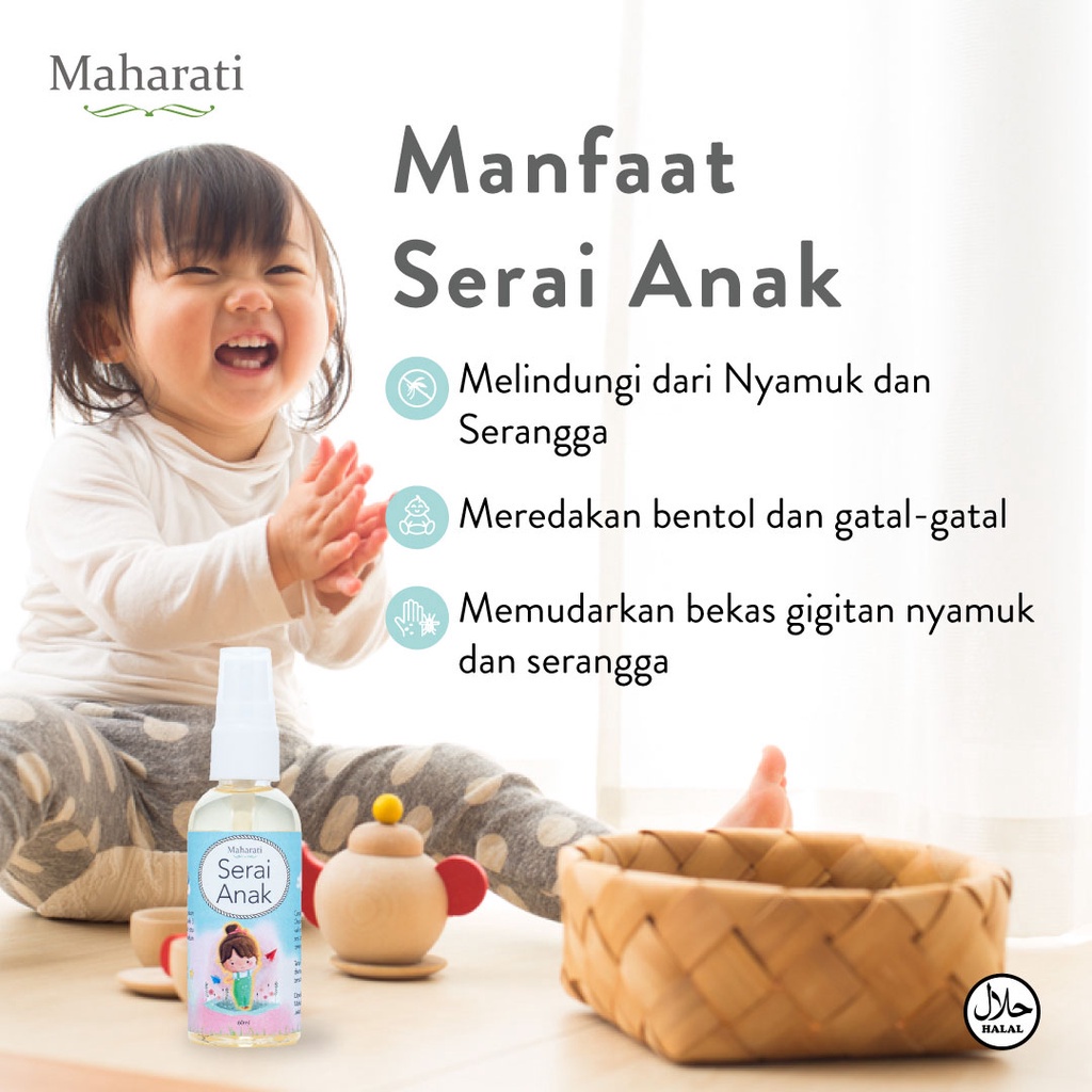 MAHARATI SERAI ANAK ANTI NYAMUK DAN SERANGGA ANAK ALAMI