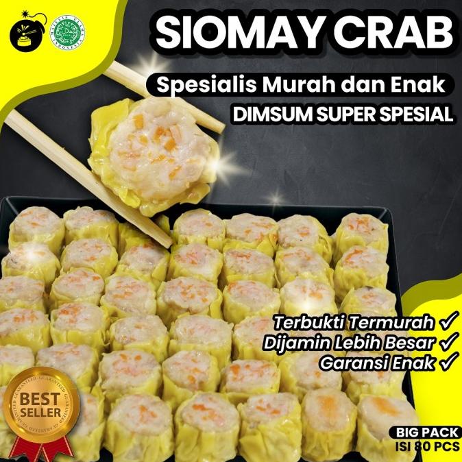 

Grosir Dimsum Siomay Crab Isi 80 Pcs- Dim Sum Frozen Somay Crab Halal