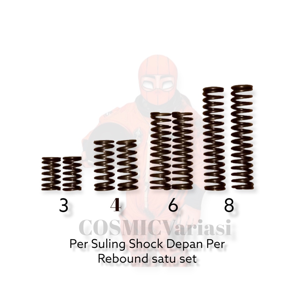 Per Suling Shock Depan Per Rebound Satu Set Panjang 3 cm 4 cm 6 cm 8 cm