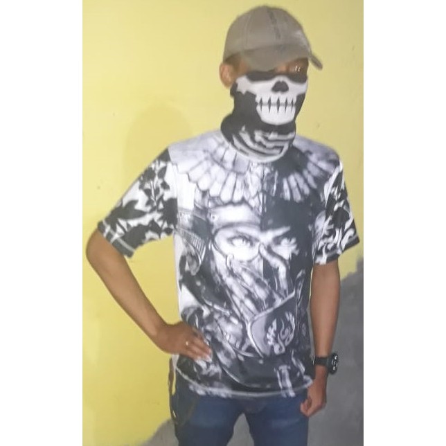 Kaos Baju Yakuza Black White fullprint Sublimation Technology S-0102