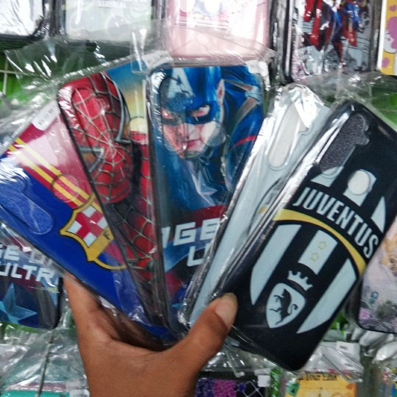 SOFTCASE KARAKTER REALME REALMI 5 / 5I / 5S / C3 / 6I / CASE MOTIF COWOK GLOSSY BOLA KAPTEN AMERIKA