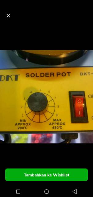 solder pot besar 300watt alat pelebur timah untuk memasak timah