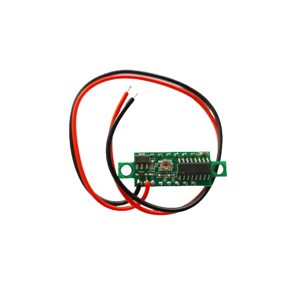 Voltmeter Digital Mini 0.28 DC 2.4V-30V 2 Kabel Warna Merah