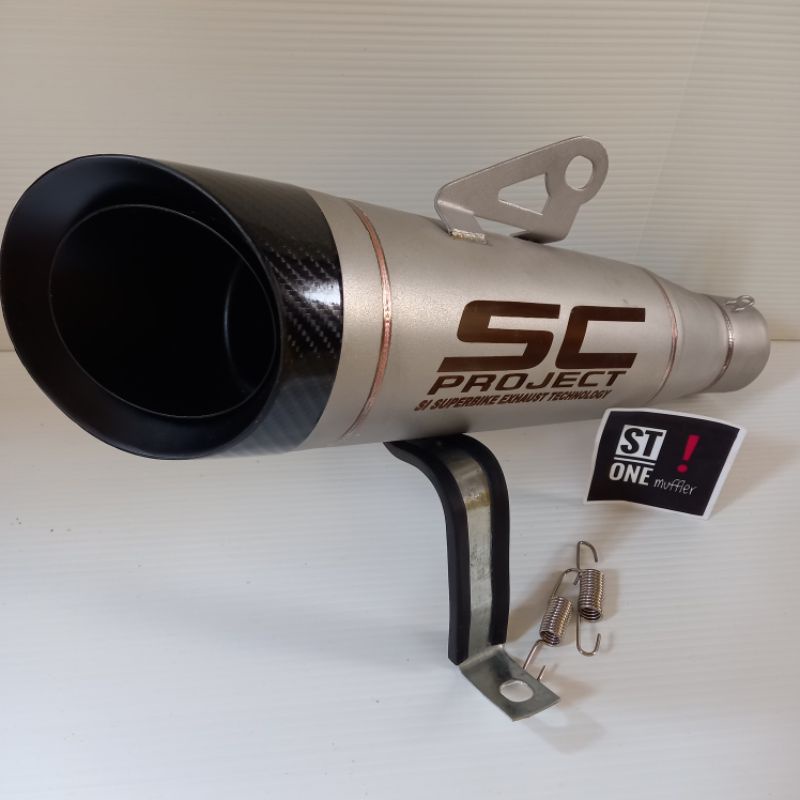 silincer knalpot racing sc project sandblas S1