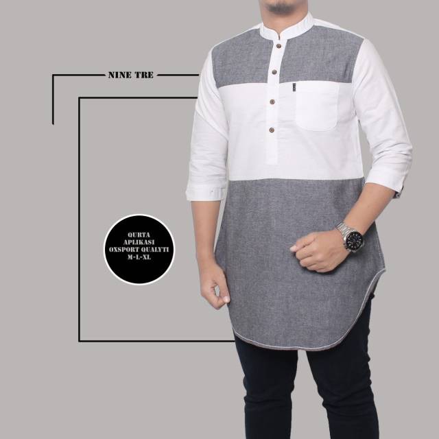 Kemeja Muslim Pria Kemeja Qurta Jepang Berkualitas