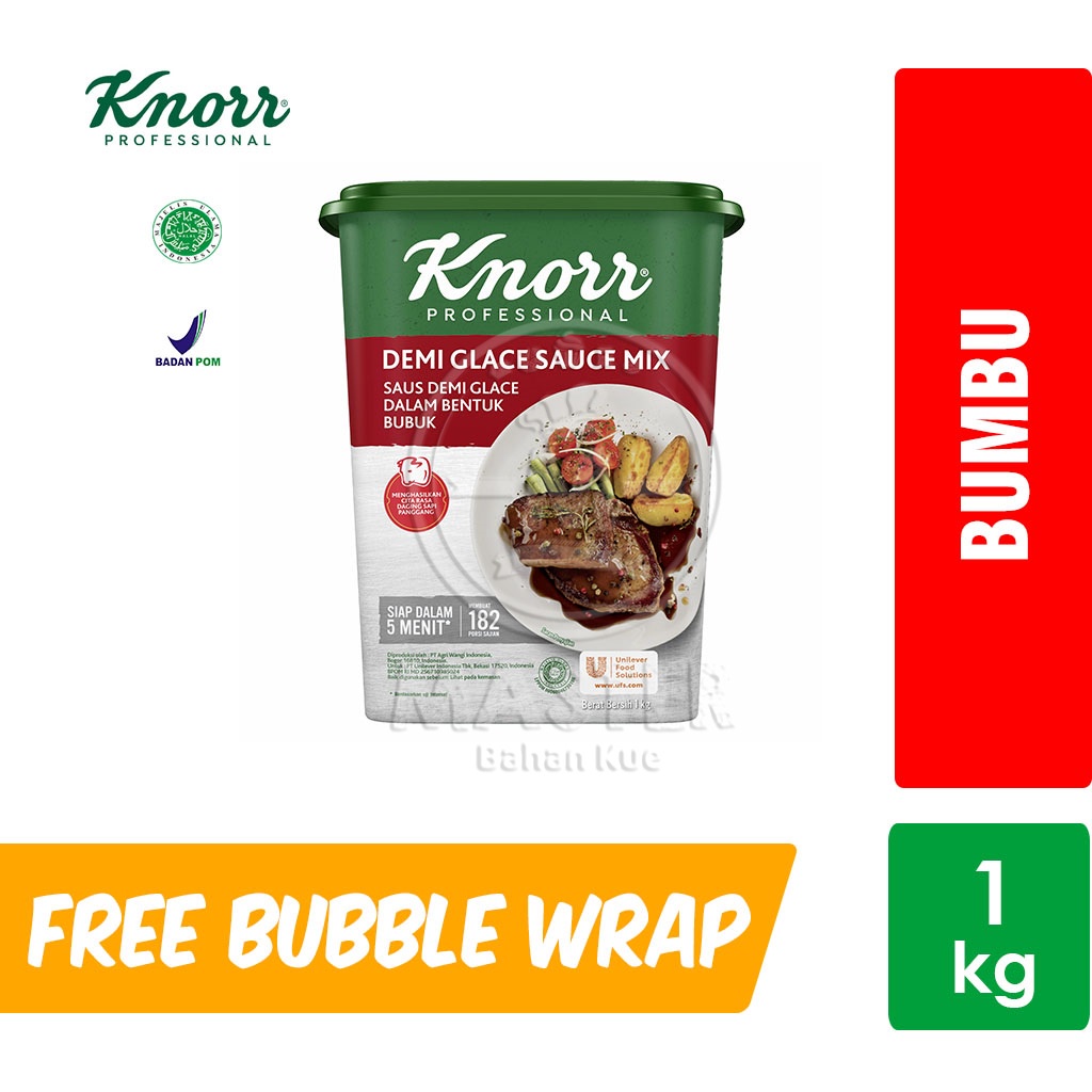

Knorr Demi Glace Sauce Mix / Saus Demi Glaze Bentuk Bubuk [Toples 1 kg]