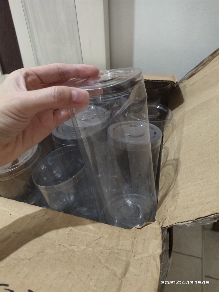 Tabung Mika 7.5x17 Kemasan Toples Bundar Plastik