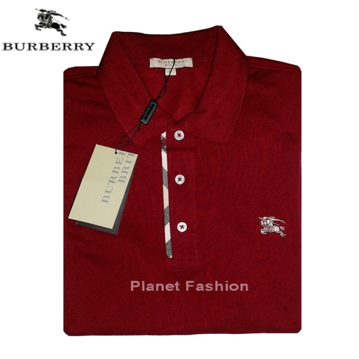 Promo Kaos Polo shirt BURBERRY BRIT original import (MAROON)