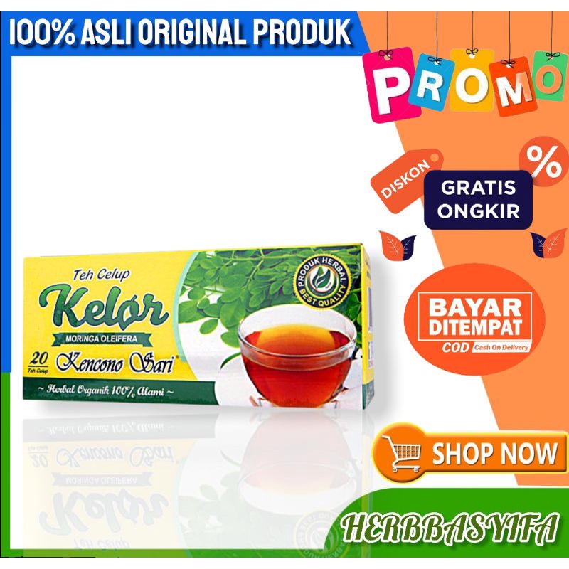 

Teh Celup Daun Kelor Kencono Sari Isi 20 tea bag (20 kantong)/Teh Celup Kelor Moringga Oleifera 100%