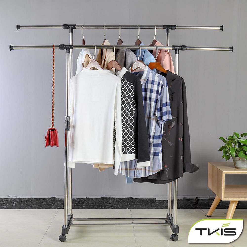 Stand Hanger Single Rak Baju stainless Dekorasi Rumah Tangga Gantungan Baju