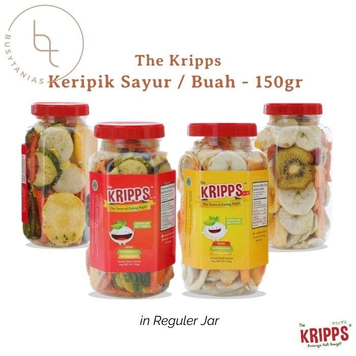 

MURAH Keripik Sayur & Buah THE KRIPPS in Jar Reguler Snack Sehat - 150gr - VEGETABLE