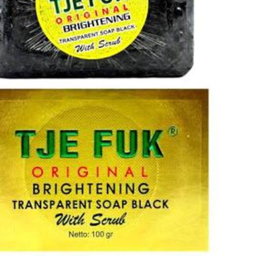 ➩ Tje Fuk Soap Original BRIGHTENING SCRUB BLACK 100g - Sabun Wajah ○