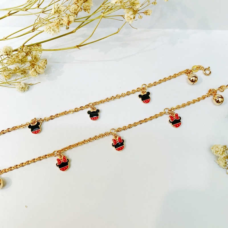 Gelang anak PERAK ASLI Silver 925 lapis emas putih