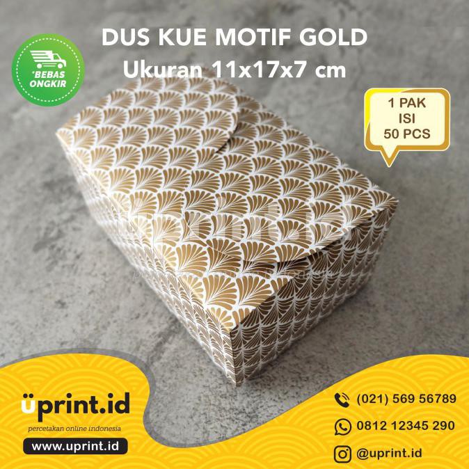 

Dus Kue Motif Gold /Snack Box/Dus Snack |17 x 11 x 7 cm - DTG003