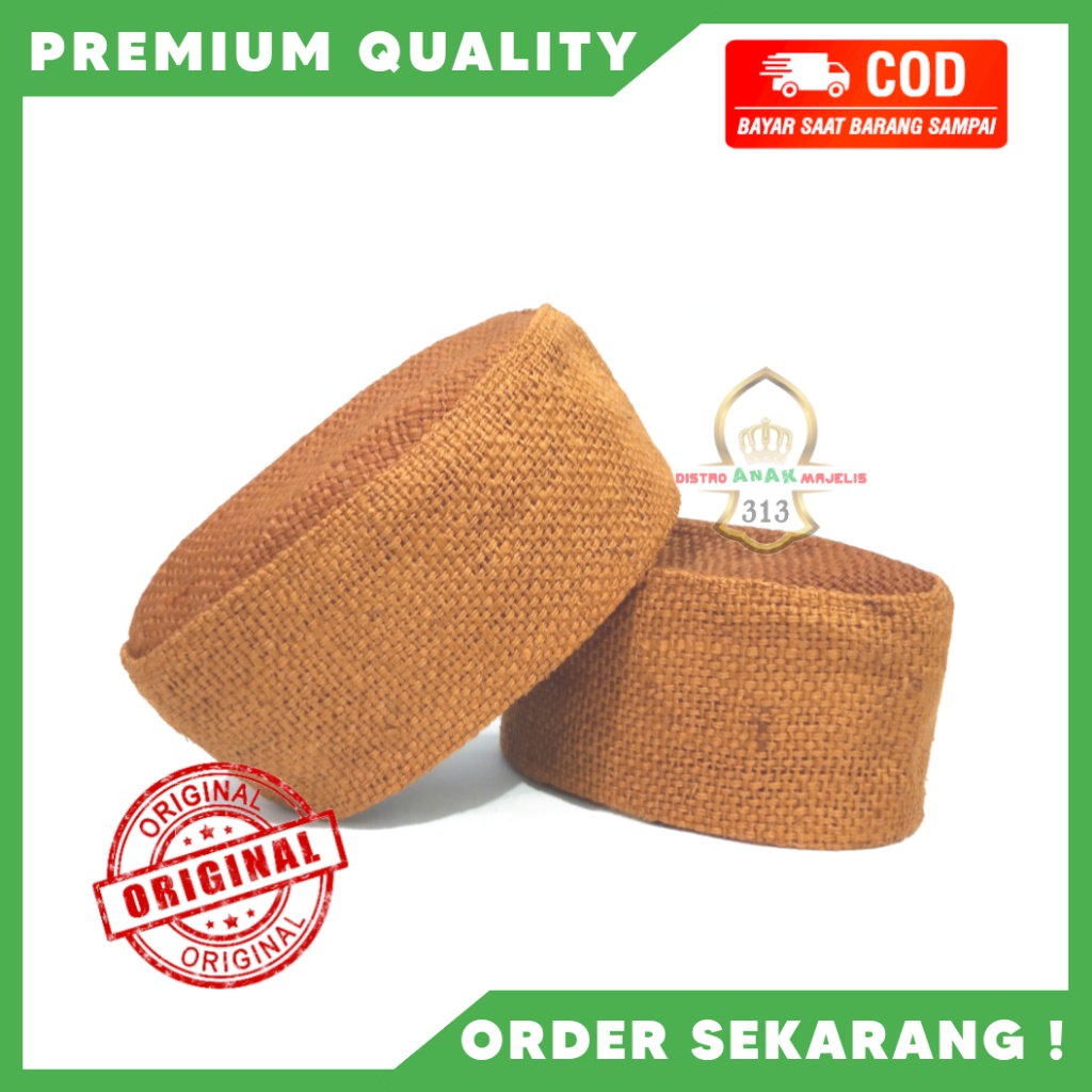 Peci Goni Polos Premium Coklat / Peci Goni Original / Peci Goni Klasik