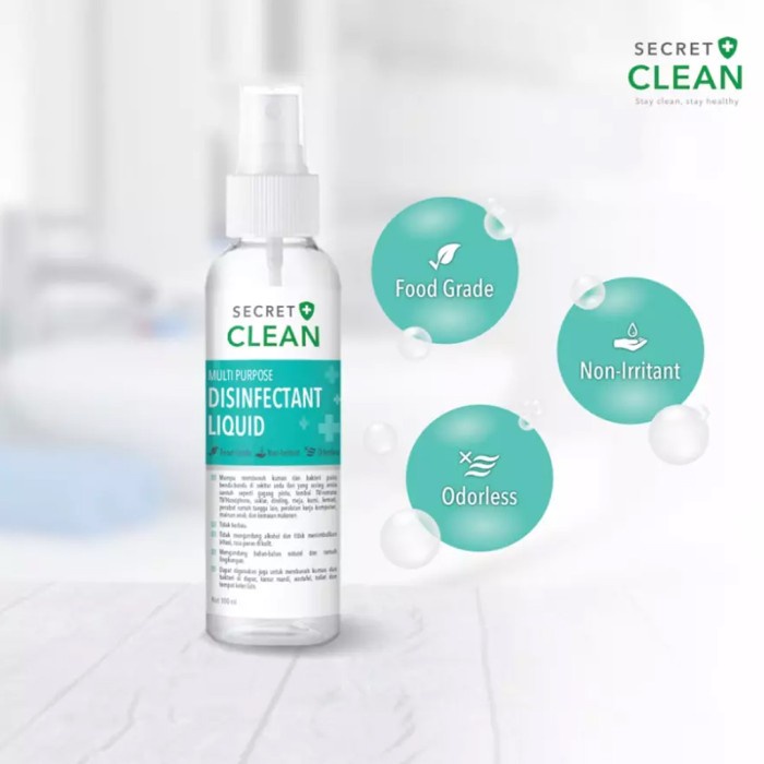 Secret Clean Disinfectant Liquid 100ml - Cairan Disinfektan 100ml