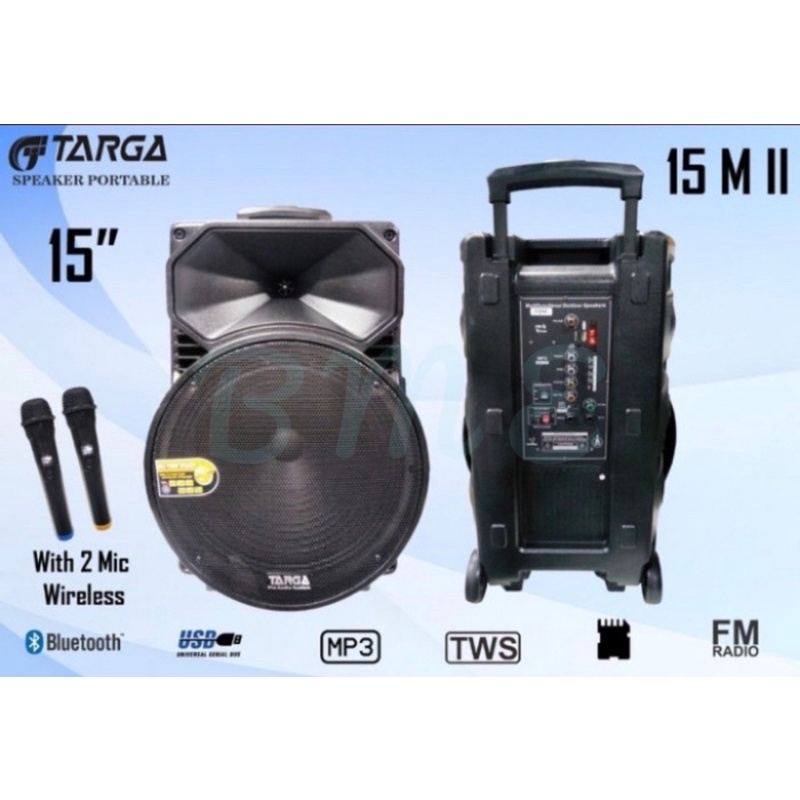 Speaker aktif portable targa 15 inch 15m bluetooth 15 m portabel aktiv
