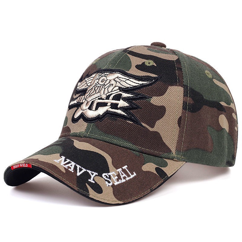 Topi Baseball Matahari Motif Bordir Burung Elang Swat Army Bahan Katun Untuk Unisex