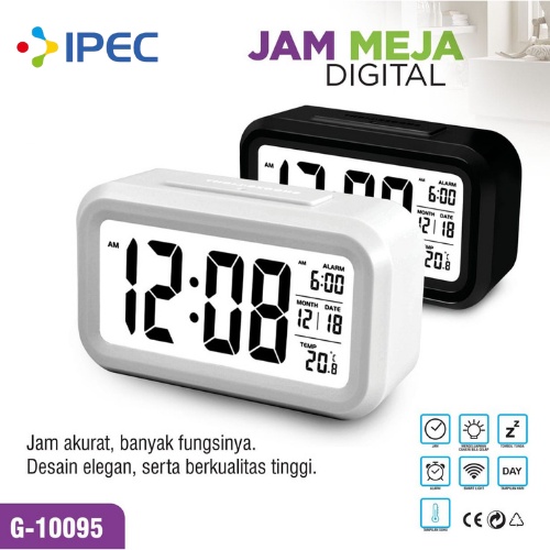 Jam Meja Digital Alarm / Jam weker / Jam digital Alarm kotak / Digital Smart Alarm 10095
