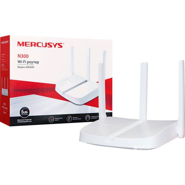 WIRELESS N ROUTER MERCUSYS 300MBPS 3 ANTENA 5dBi MW305R