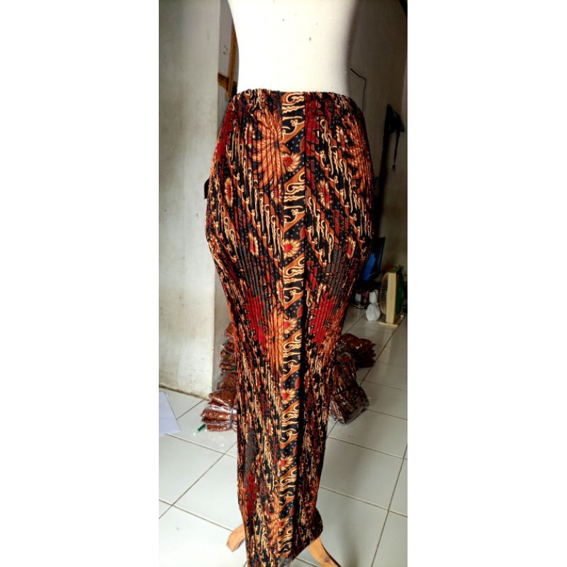 Plisket ROK BATIK PLISKET  PLUS WIRON wiru wiru kebaya  BAHAN HALUS rok pelisket batik pesta ijab-8