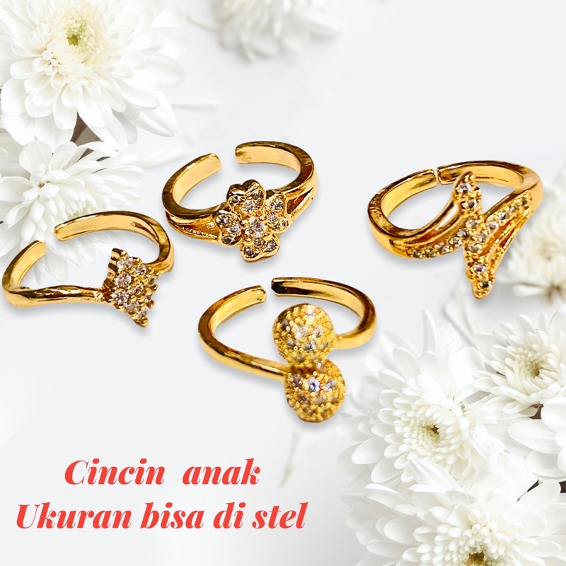 Cincin anak // cincin lapis emas//cincin anak permata//cincin //fasion anak