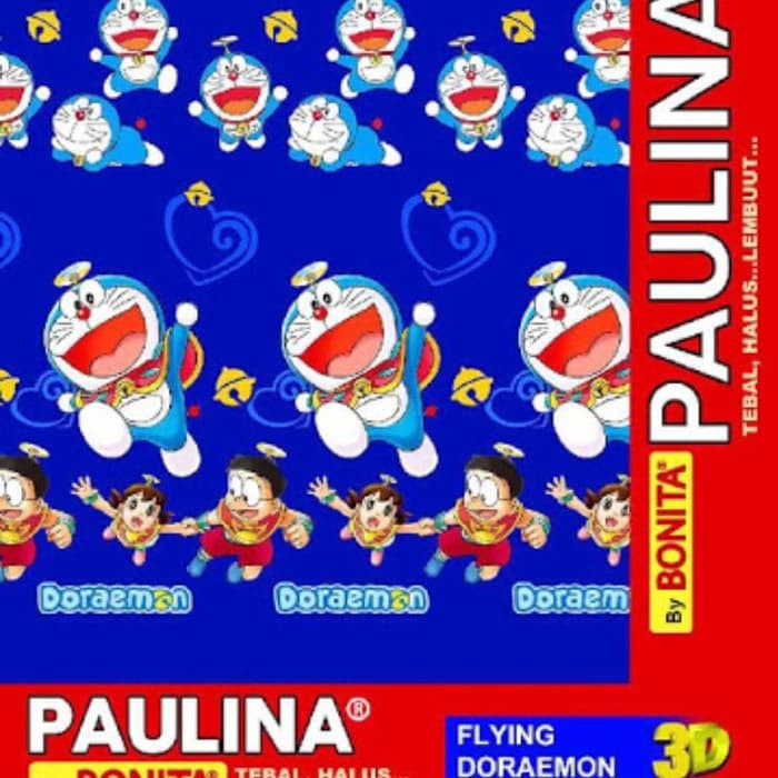 Selimut Bonita Paulina uk 160x200 Motif Flying Doraemon