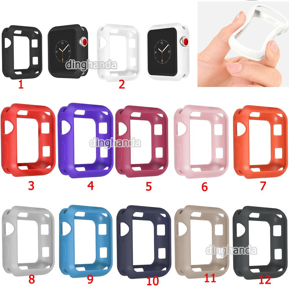 silicone case watch frame for apple watch series 6 se 5 4 3 2 1 38mm 42mm 40mm 44mm
