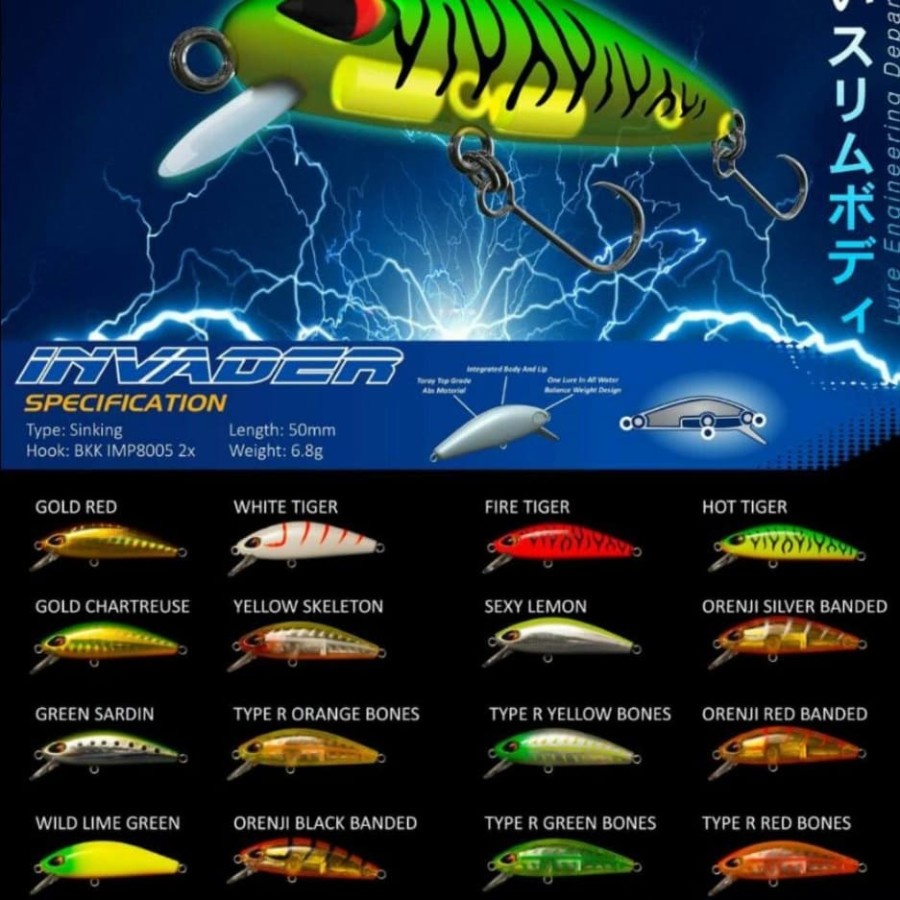 Lure BOSSNA INVADER 50S (5cm / 6.8gram) SINKING