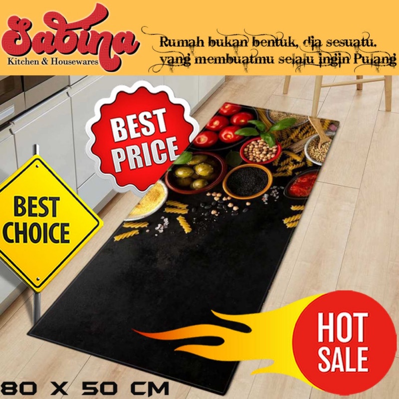 Keset Dapur Karpet Rumah Anti slip Kitchen Rug Dekorasi Ruangan 003