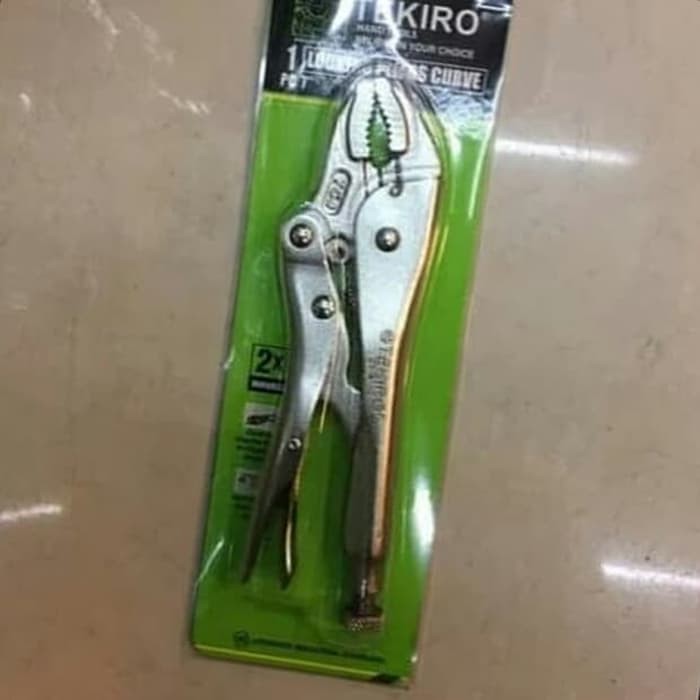 TEKIRO tang buaya bengkok 7&quot; / locking pliers straight 7 inch