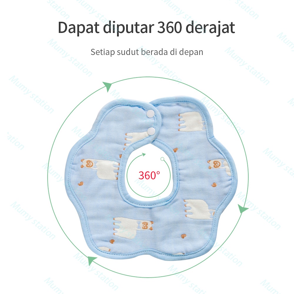 Mumystation Celemek bayi enam lapis kain kasa slabber bayi bibs