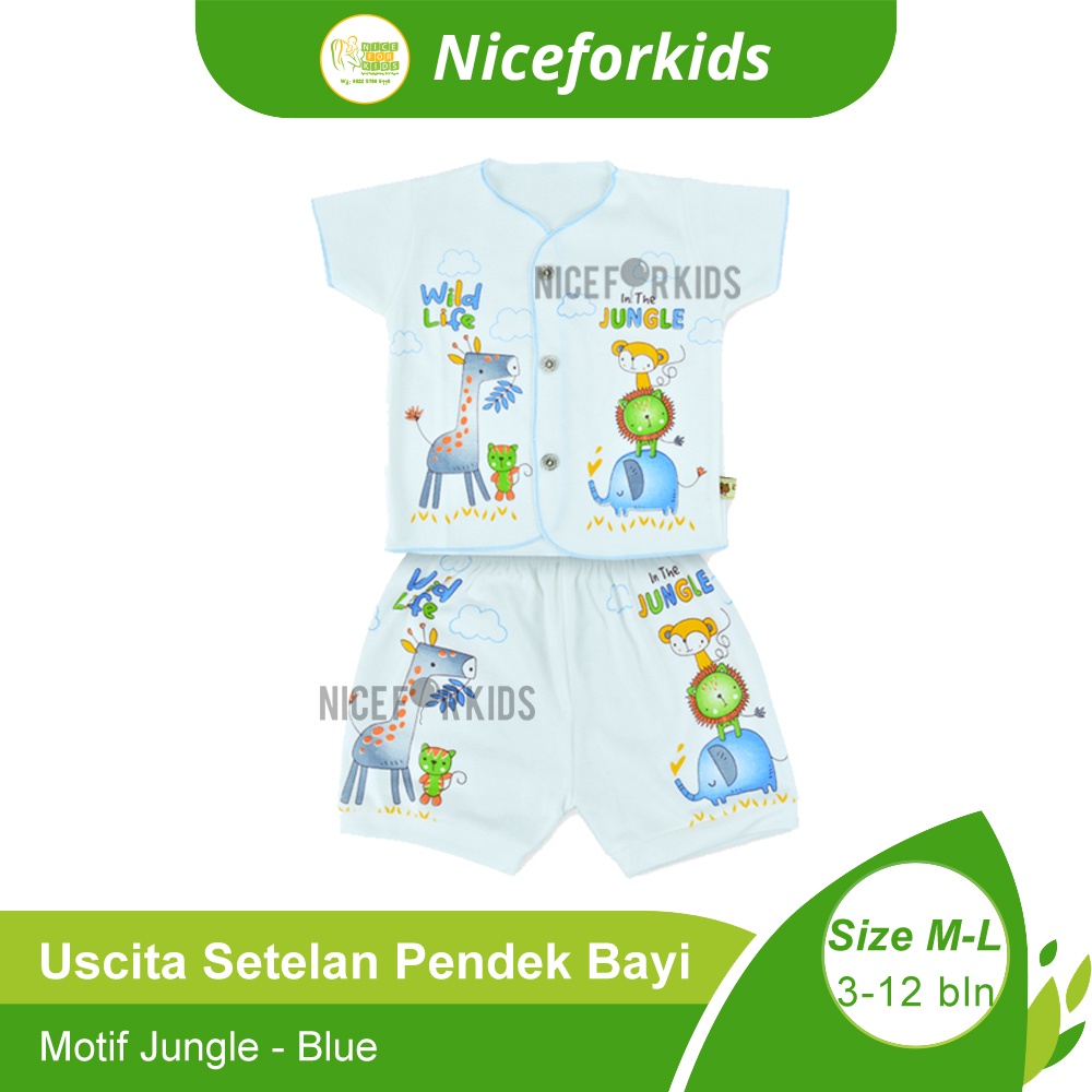 Setelan Baju Bayi Pendek Uscita / Baju Tidur Bayi