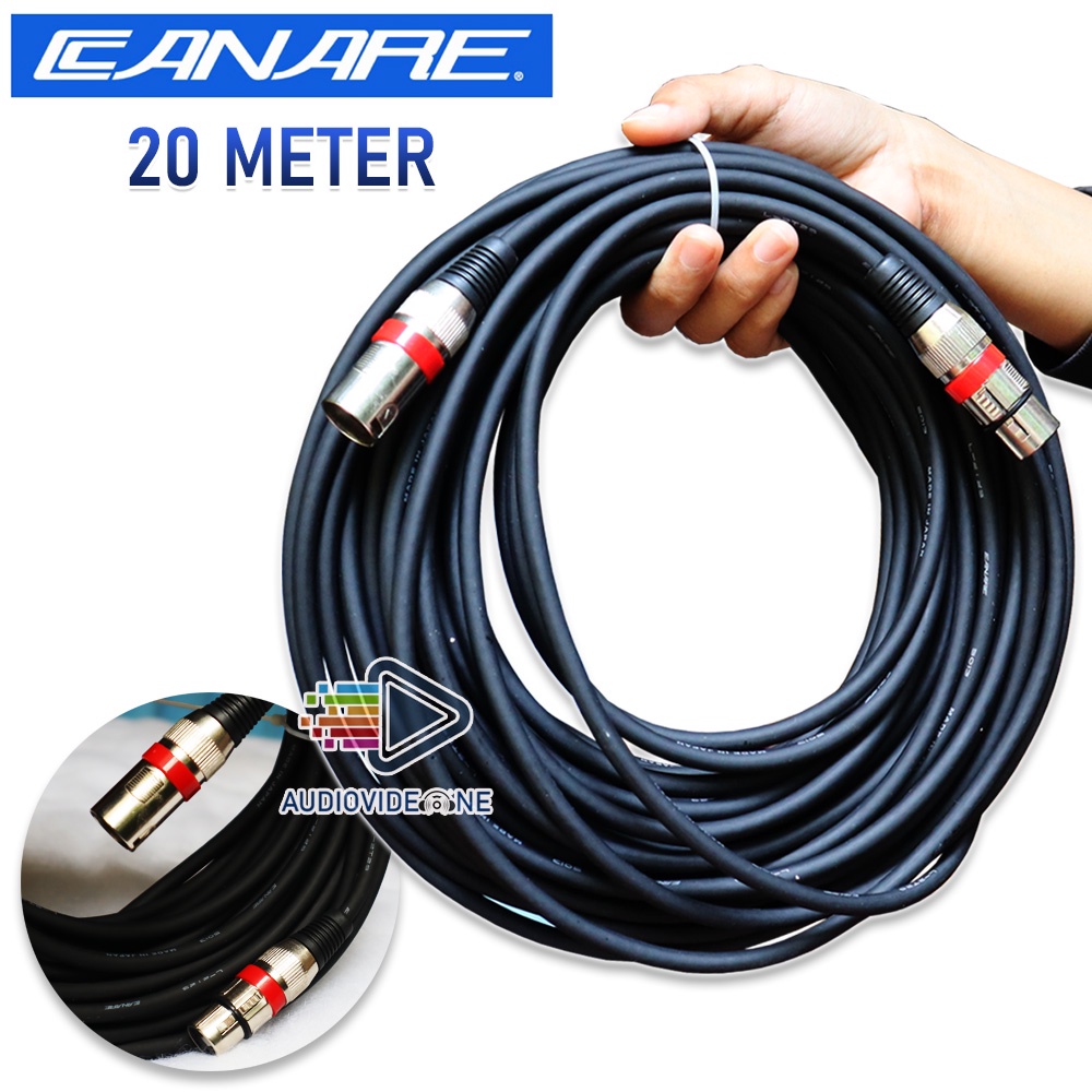 Kabel Mic Canare 20 Meter Xlr Jack Canon Male Female L2T2S Konektor Audio