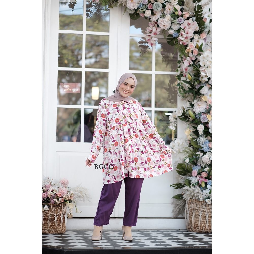 [COD] Tulip One Set by BGCO.ID || Setelan Rayon Premium Wanita Oversize