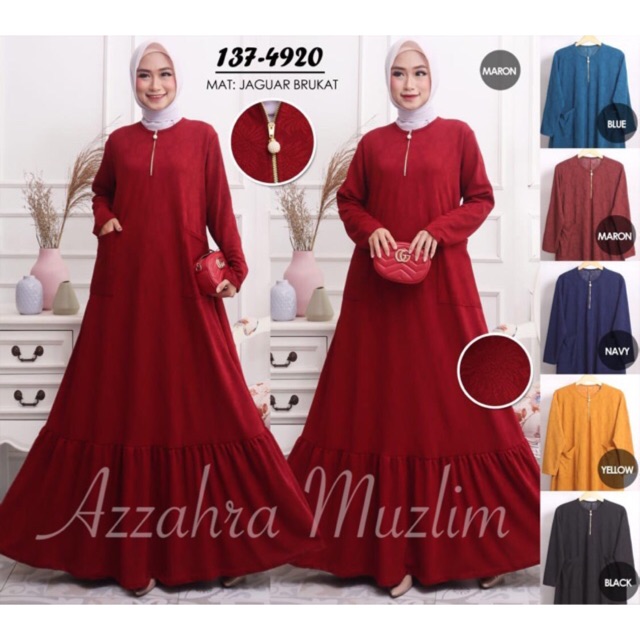 SALIRA Maxy - Gamis Jumbo Jaguard Brukat LD 110/3L / Embos Busui Saku MEWAH !!  / R.11 - 137-4920
