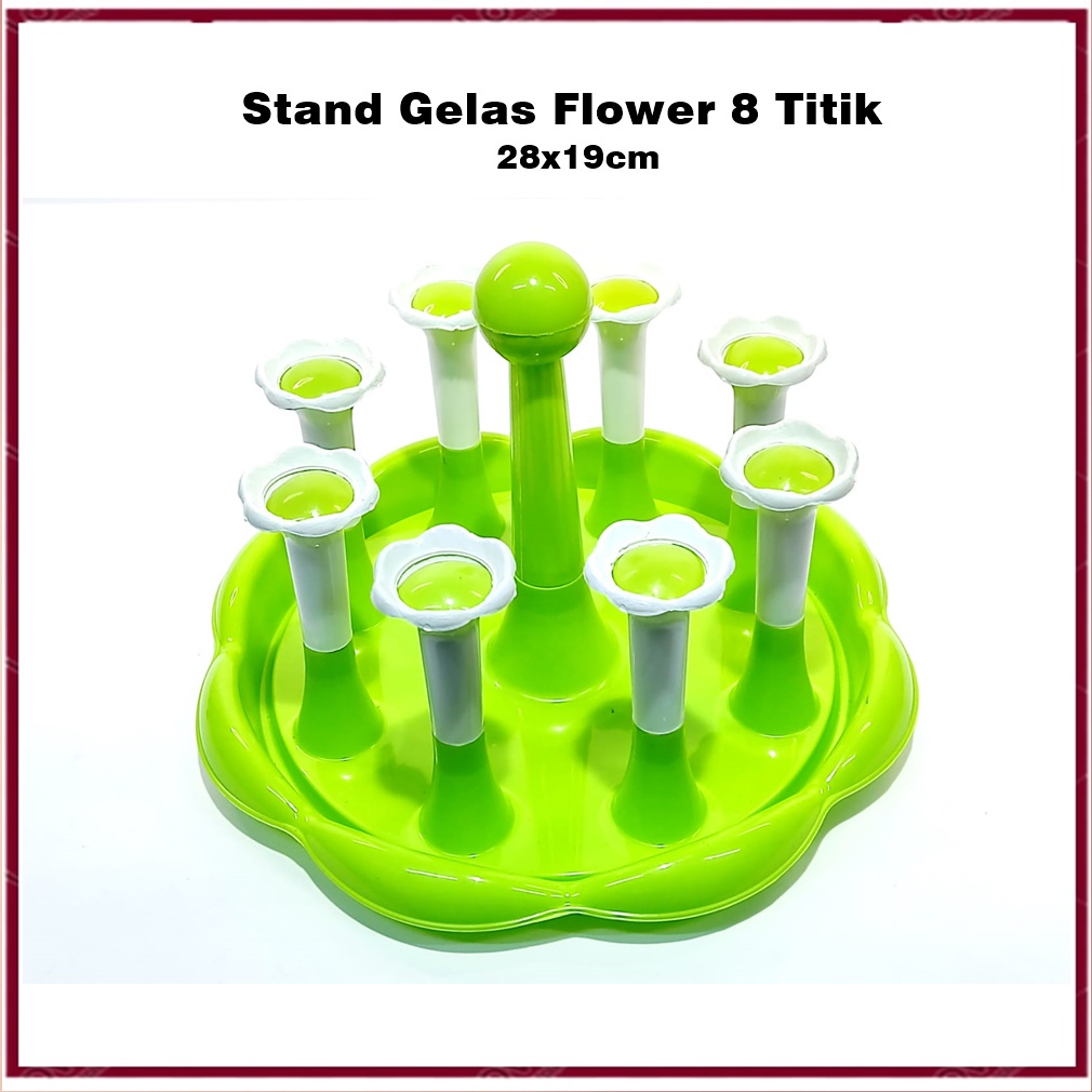 Stand Gelas Flower 8 Titik